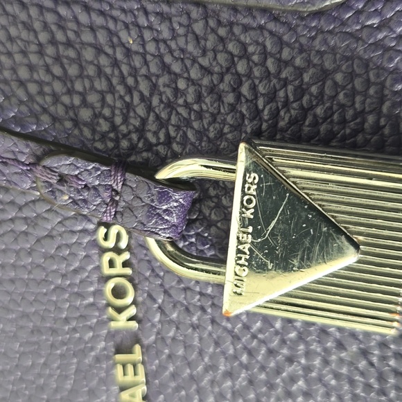 Michael Kors Purple Handbag Dome Satchel - Picture 5 of 8